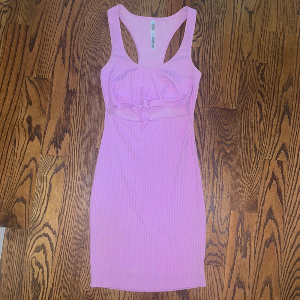 Victoria Secret Mini Bodycon Dress/Tie Front - Size XS